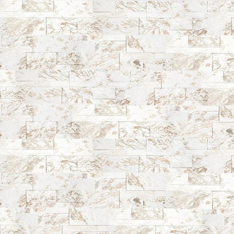Royal White Xl Split Face Quartzite Pavers 9x24 close up