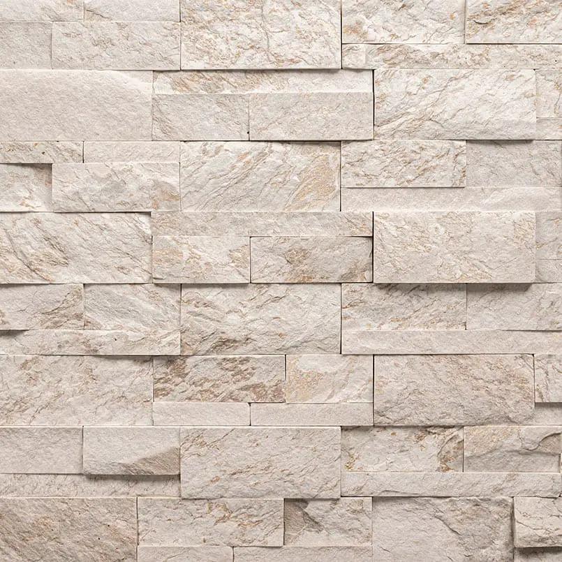 Royal White Xl Split Face Quartzite Pavers 9x24 close up