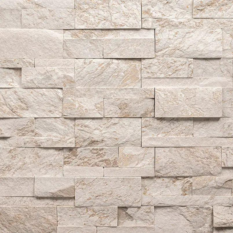 Royal White Xl Split Face Quartzite Pavers 9x24 close up