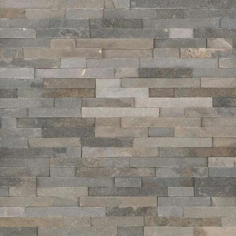 Sedona Grey Split Face Quartzite Pavers 6x24 close up