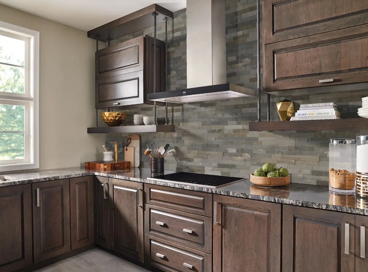 Sedona Grey Split Face Quartzite Pavers 6x24 in a finished room