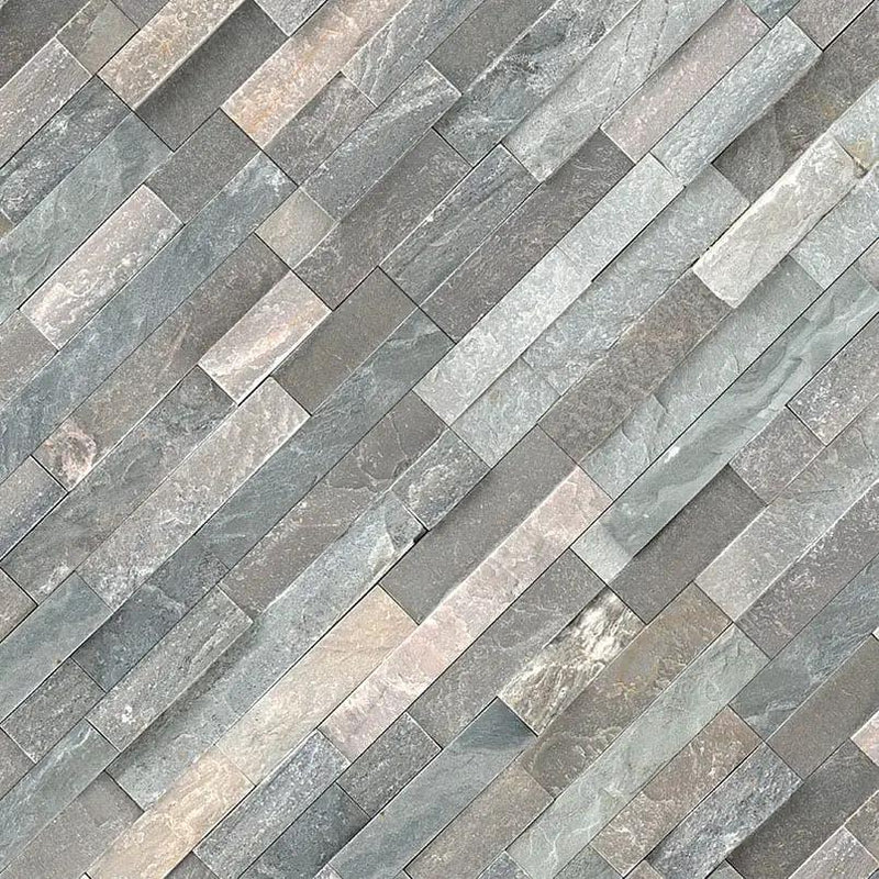 Sierra Blue Split Face Quartzite Pavers 6x24 angled view