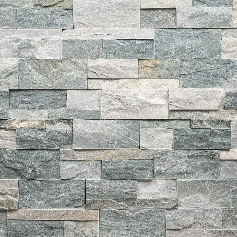 Sierra Blue Xl Split Face Quartzite Pavers 9x24 close up