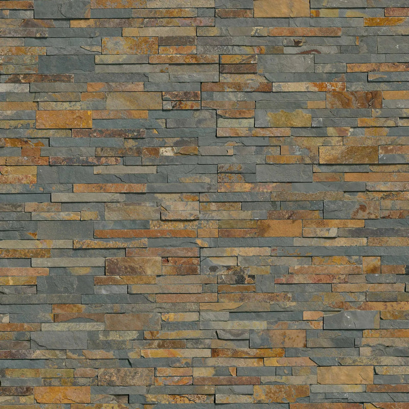 Gold Rush Split Face Slate Pavers 6x24 by MSI Surfaces