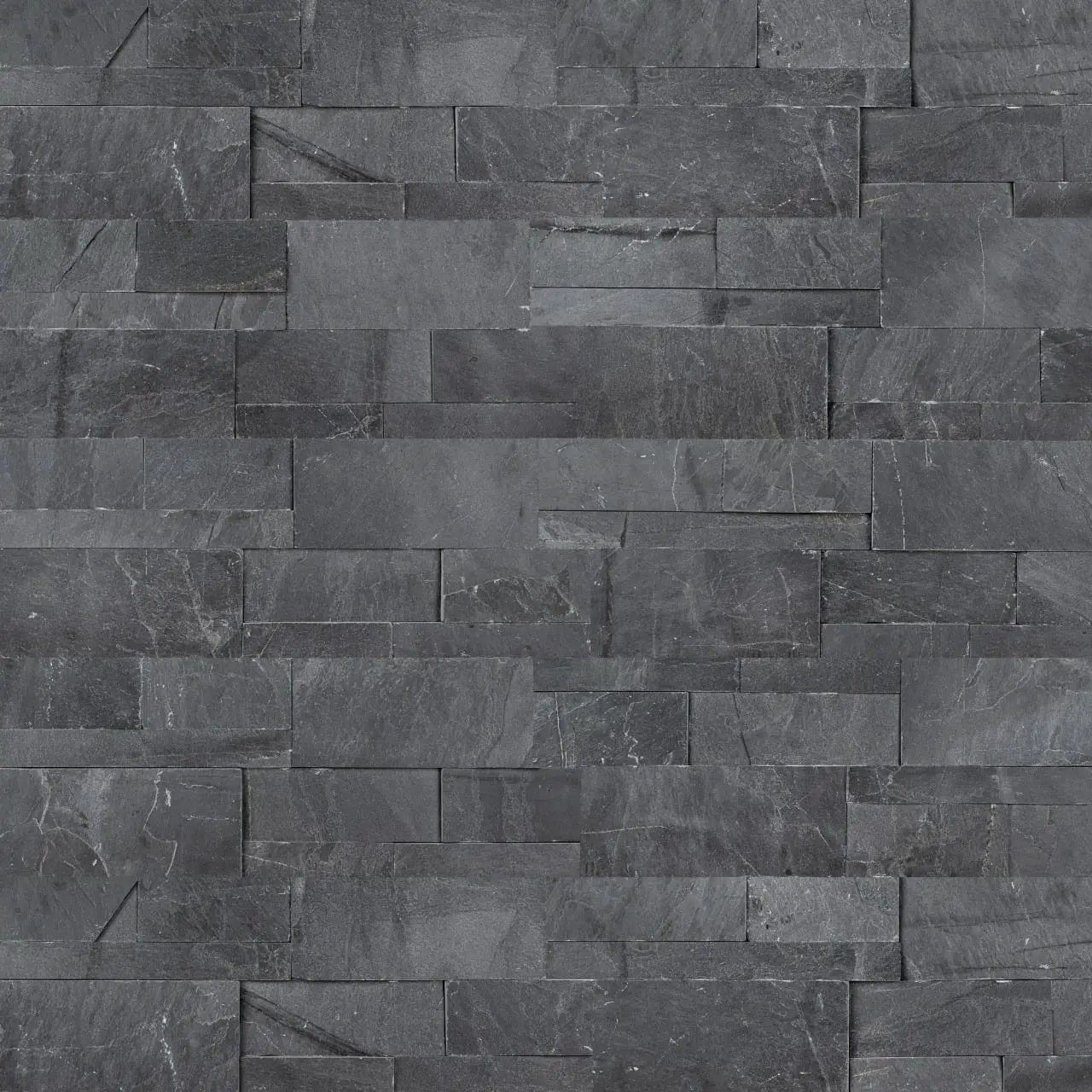 Premium Black Xl Split Face Slate Pavers 9x24 close up