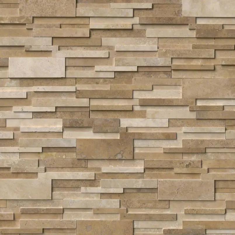 Casa Blend 3d Honed Travertine Pavers 6x24 close up