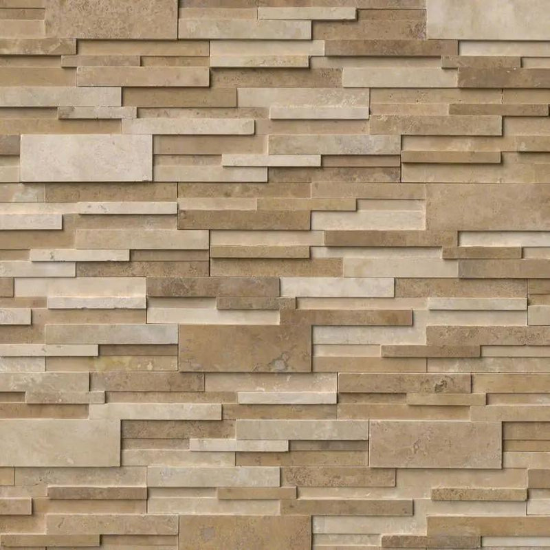 Casa Blend 3d Honed Travertine Pavers 6x24 close up