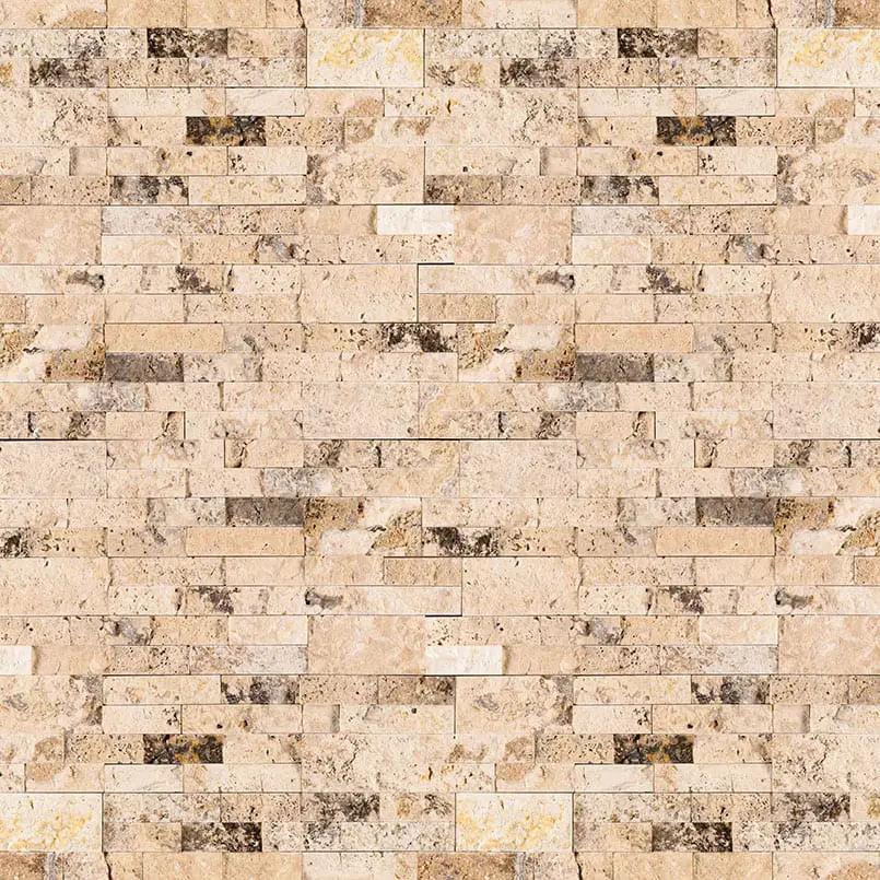Philadelphia Split Face Travertine Pavers 6x24 close up