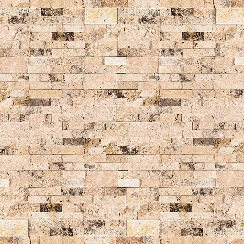 Philadelphia Split Face Travertine Pavers 6x24 close up