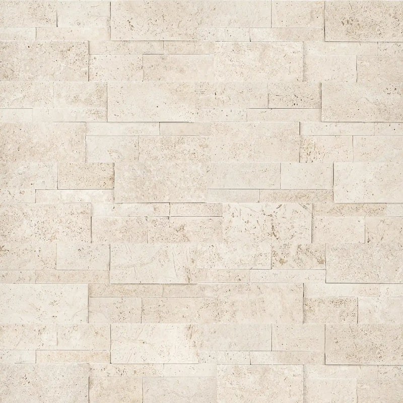 Roman Beige Xl Split Face Travertine Pavers 9x24 close up