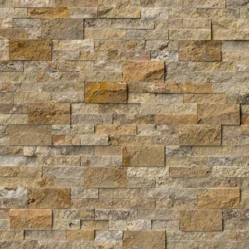 Tuscany Scabas Split Face Travertine Pavers 6x24 close up