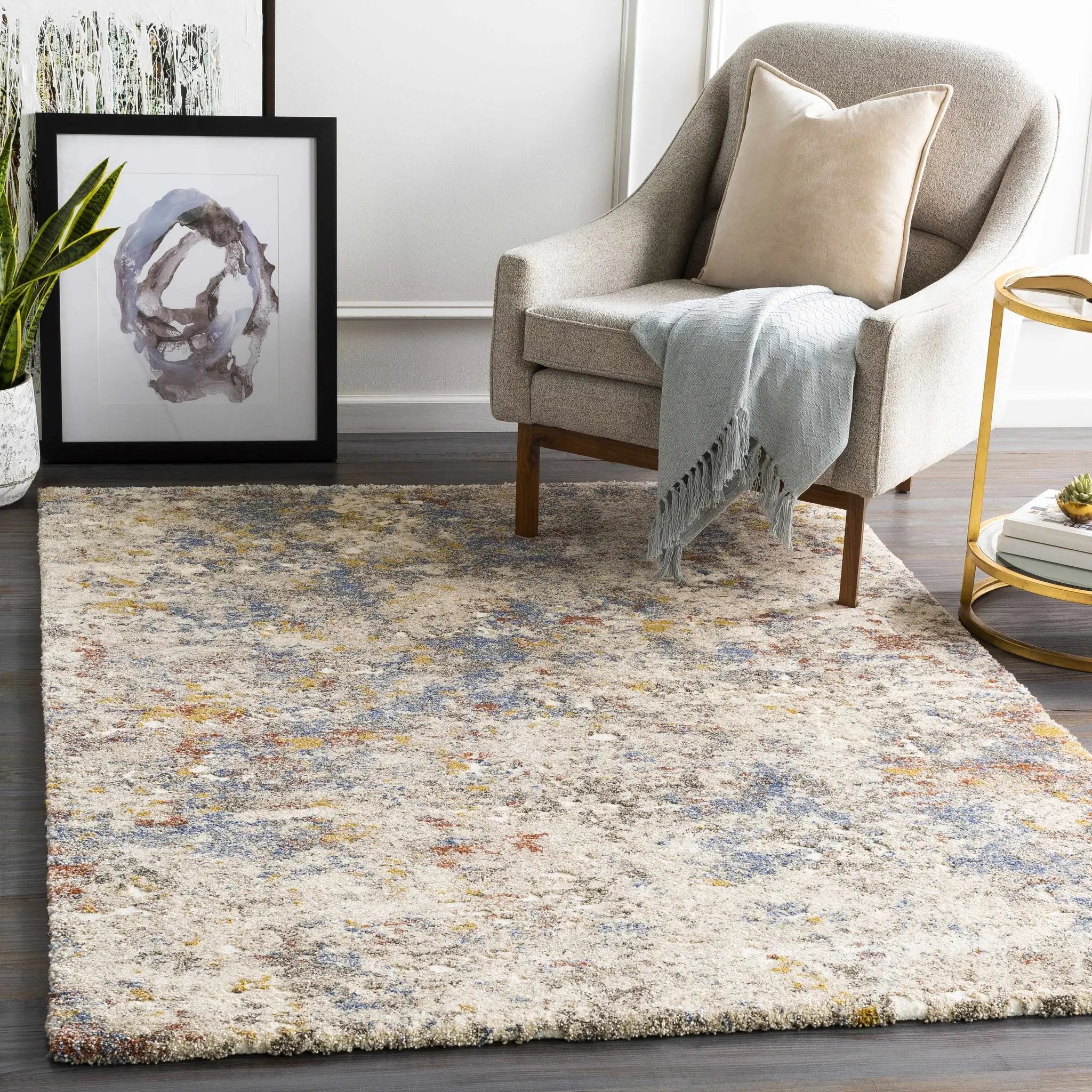 Rock Pattern Thick Area Rug by Boutique Rugs