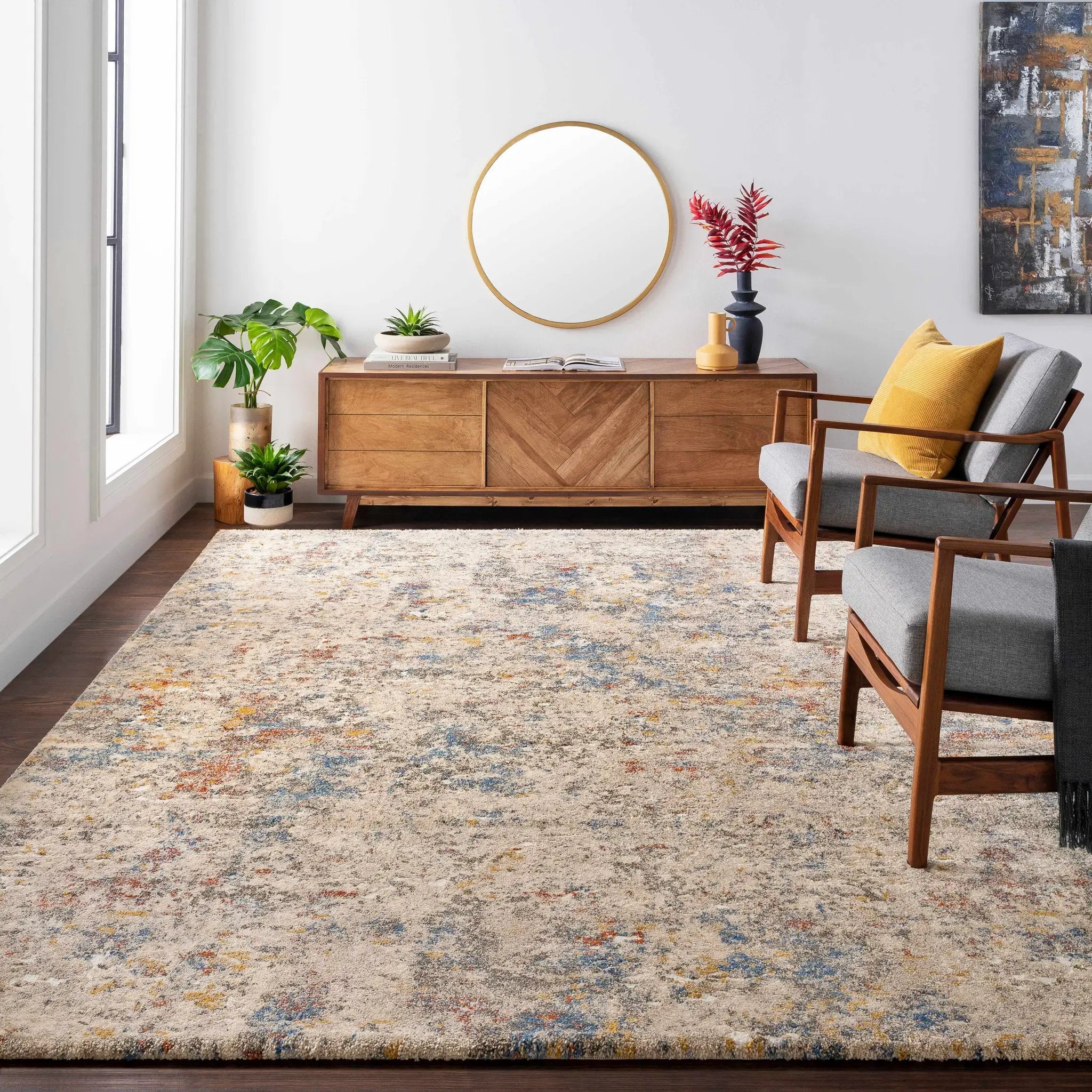 Rock Pattern Thick Area Rug by Boutique Rugs