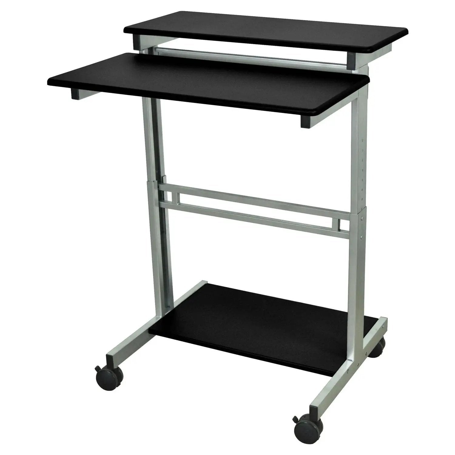Mobile 31.5-inch Stand Up Computer Desk in Black by HomePacific