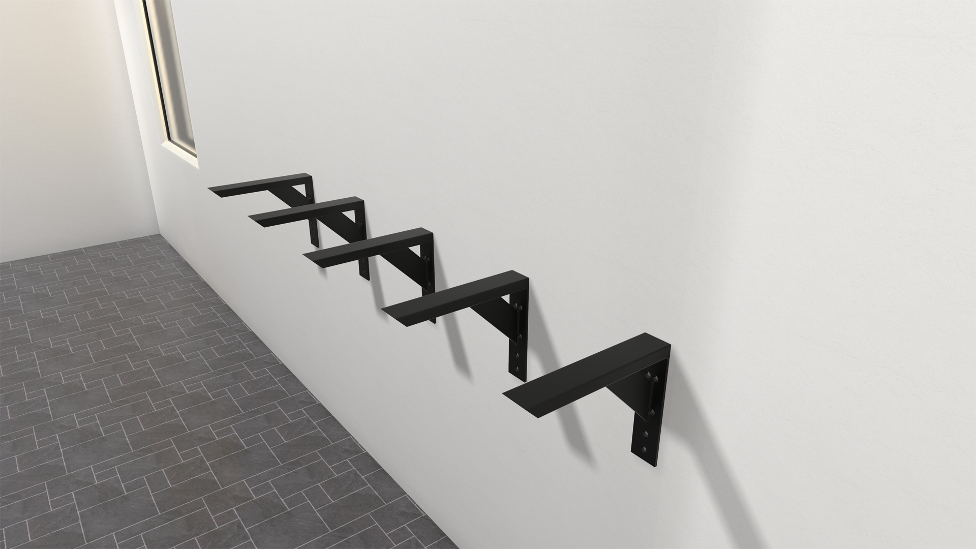 Industrial 1 inch Large Shelf Bracket® by The Original Granite Bracket