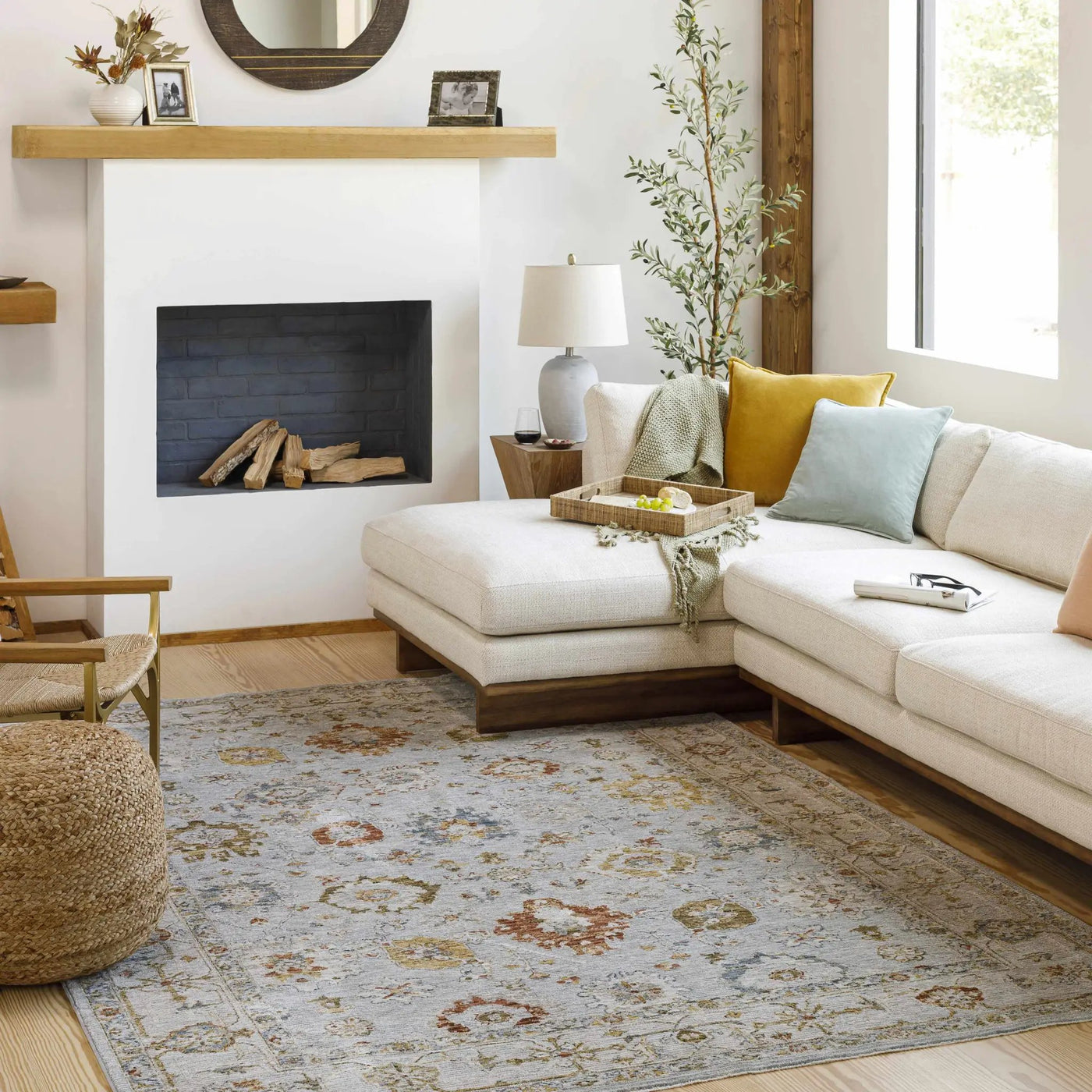 Luklukan Oushak Style Floral Rug by Boutique Rugs
