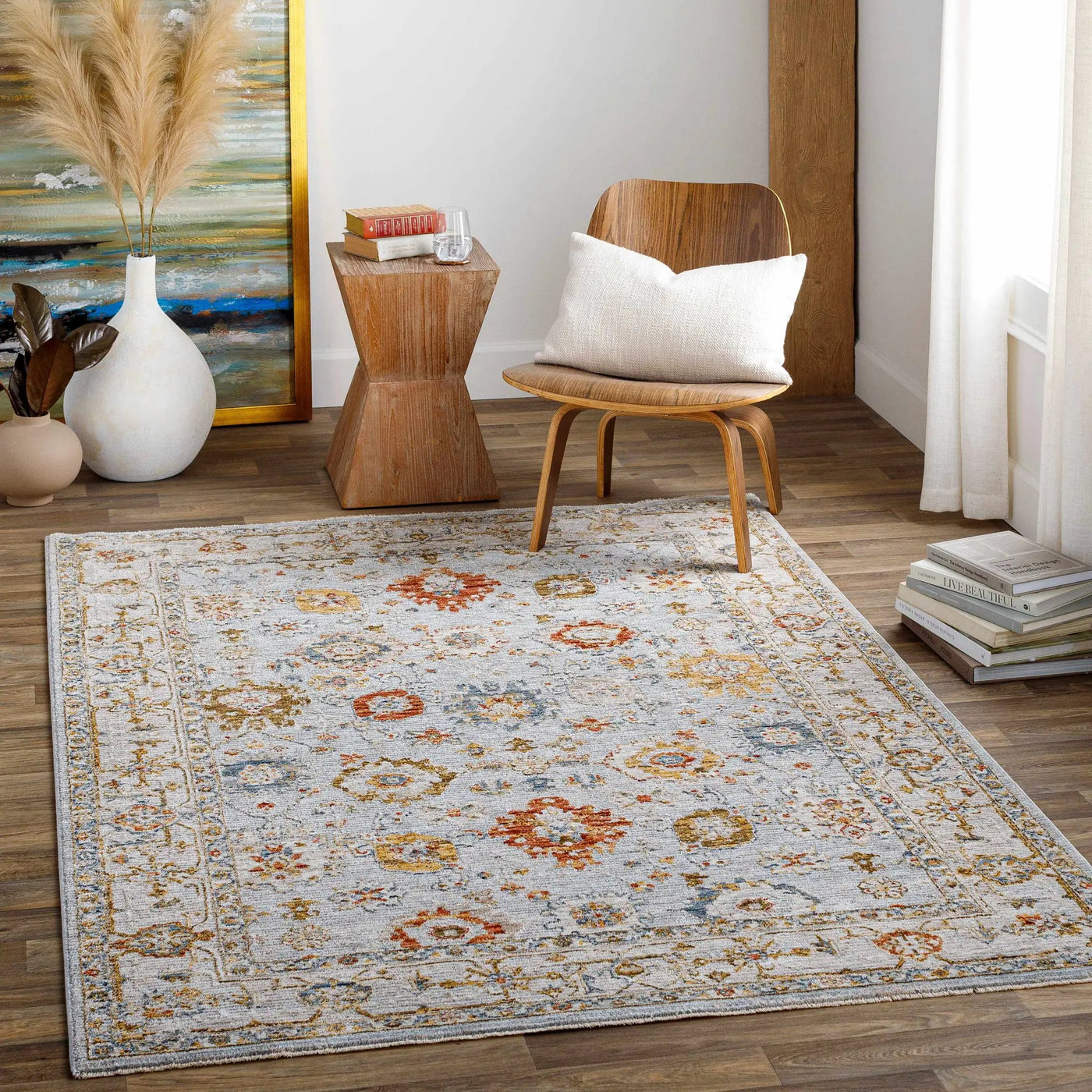 Luklukan Oushak Style Floral Rug by Boutique Rugs