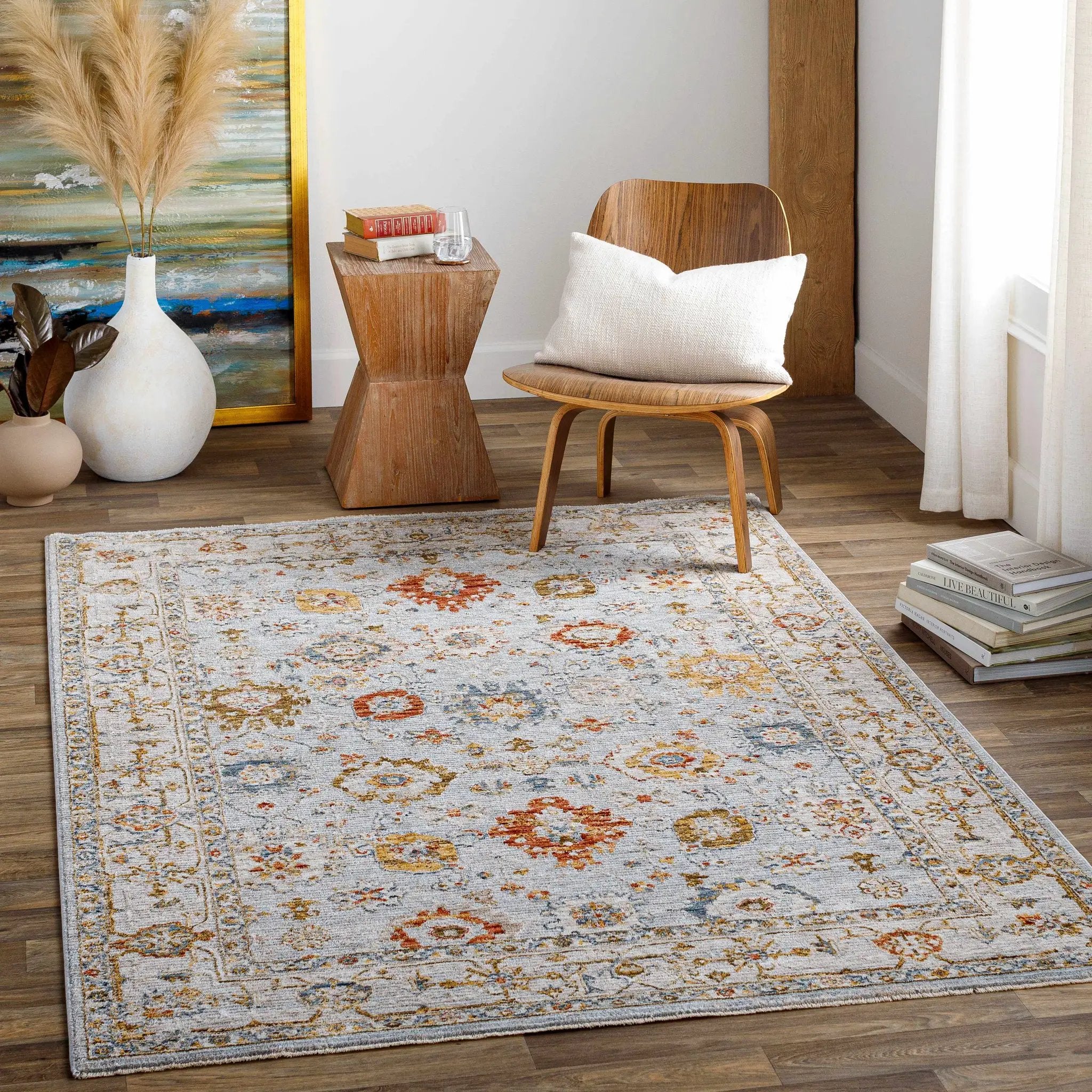 Luklukan Oushak Style Floral Rug by Boutique Rugs