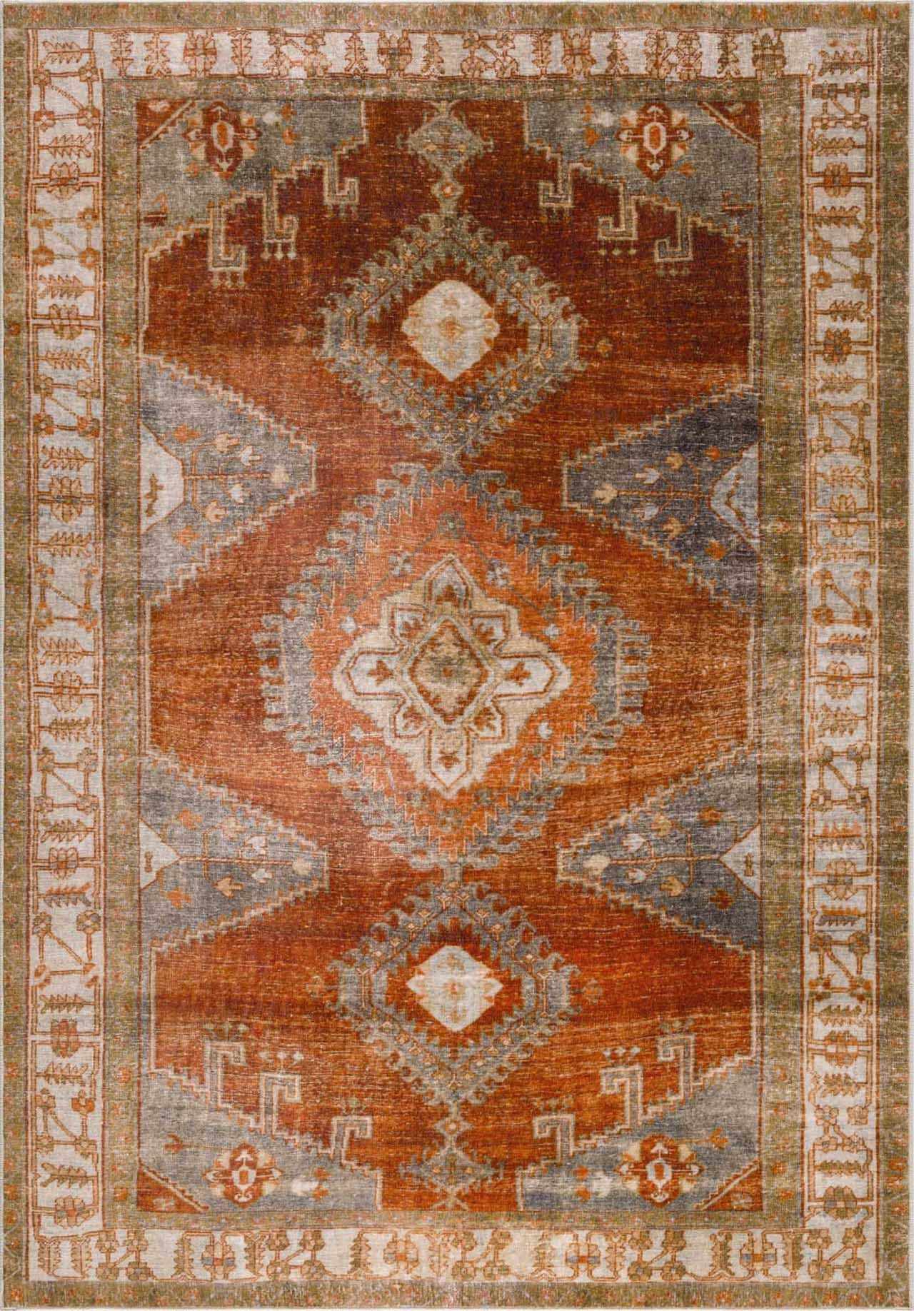 Kullar Orange Washable Area Rug by Boutique Rugs