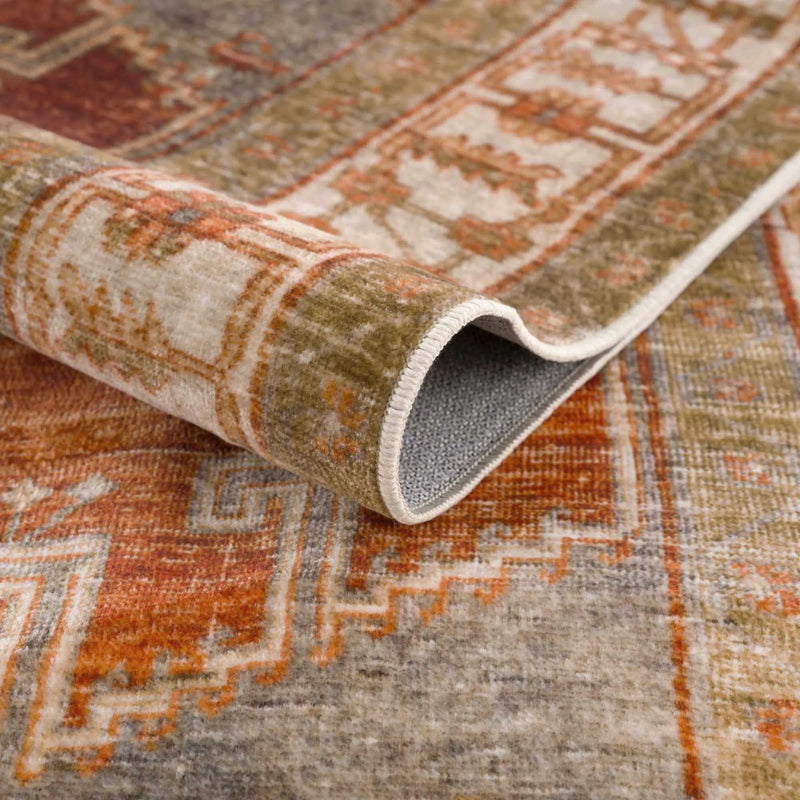 Kullar Orange Washable Area Rug by Boutique Rugs