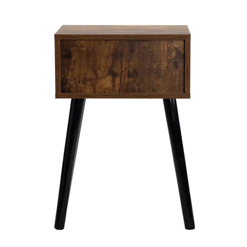 Set of 2 - Modern Mid-Century Farmhouse Bedroom Nightstand End Table by HomePacific