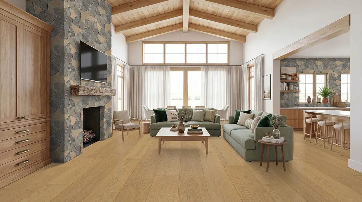 Durham Fall Fieldstone Natural Sandstone Pavers in a finished room