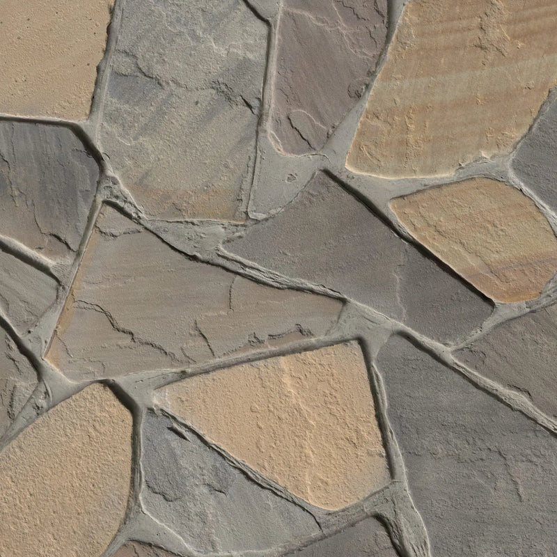 Durham Fall Fieldstone Natural Sandstone Pavers angled view