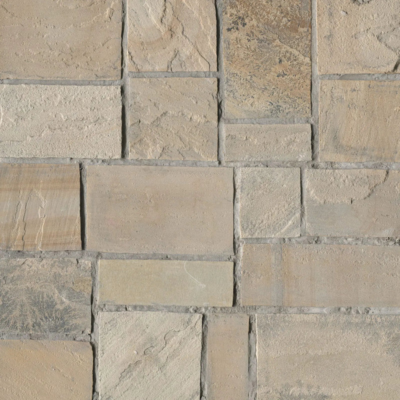 Fossil Rustic Squares Rectangles Natural Sandstone Pavers by MSI Surfaces