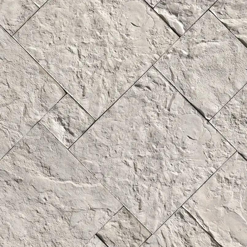 Cottonwood White Natural Cement Pavers 2 angled view