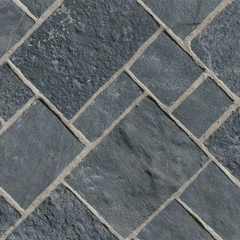 Midnight Canyon Squares Rectangles Natural Limestone Pavers COR by MSI Surfaces