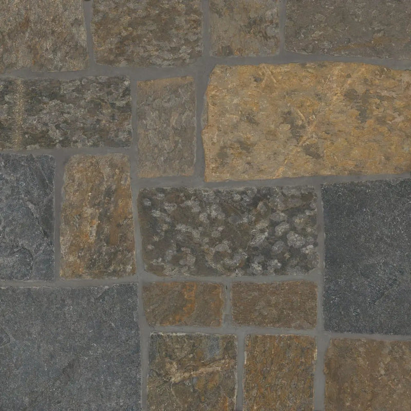 Bedford Squares Rectangles Split Face Marble Pavers close up
