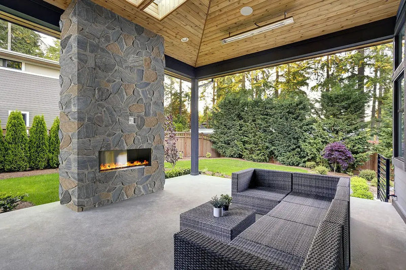 Metuchen Hills Fieldstone Natural Marble Pavers in a finished room