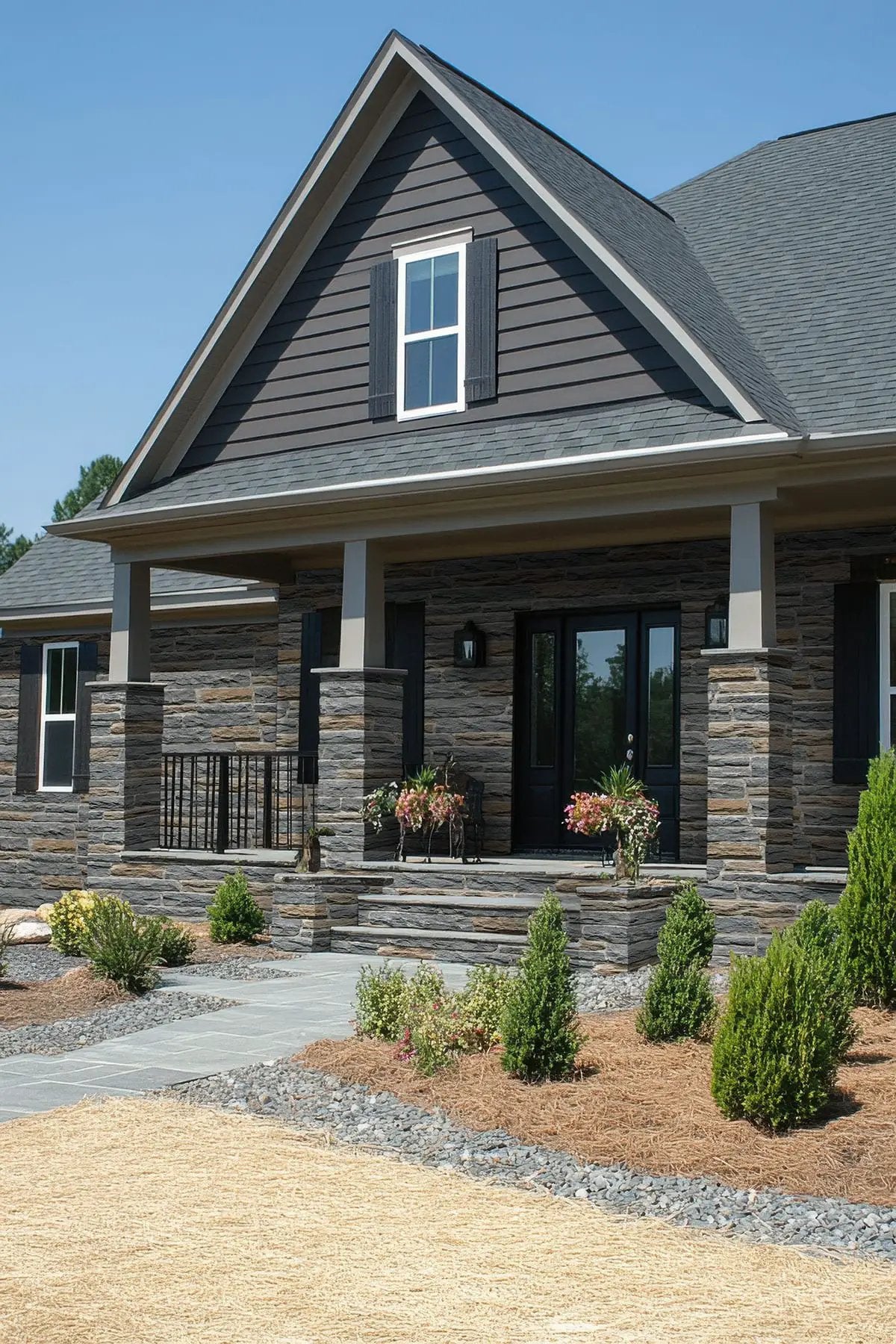 Metuchen Hills Ledgestone Split Face Marble Pavers in a finished room