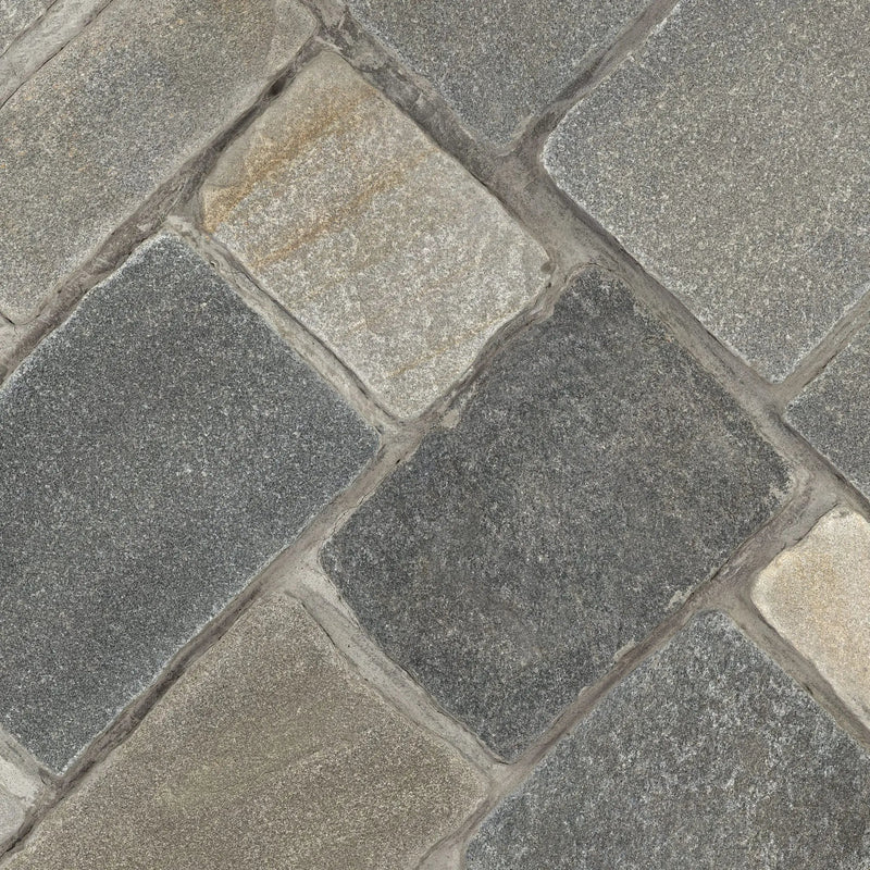 Colorado Springs Squares Rectangles Tumbled Quartzite Pavers Tumbled by MSI Surfaces