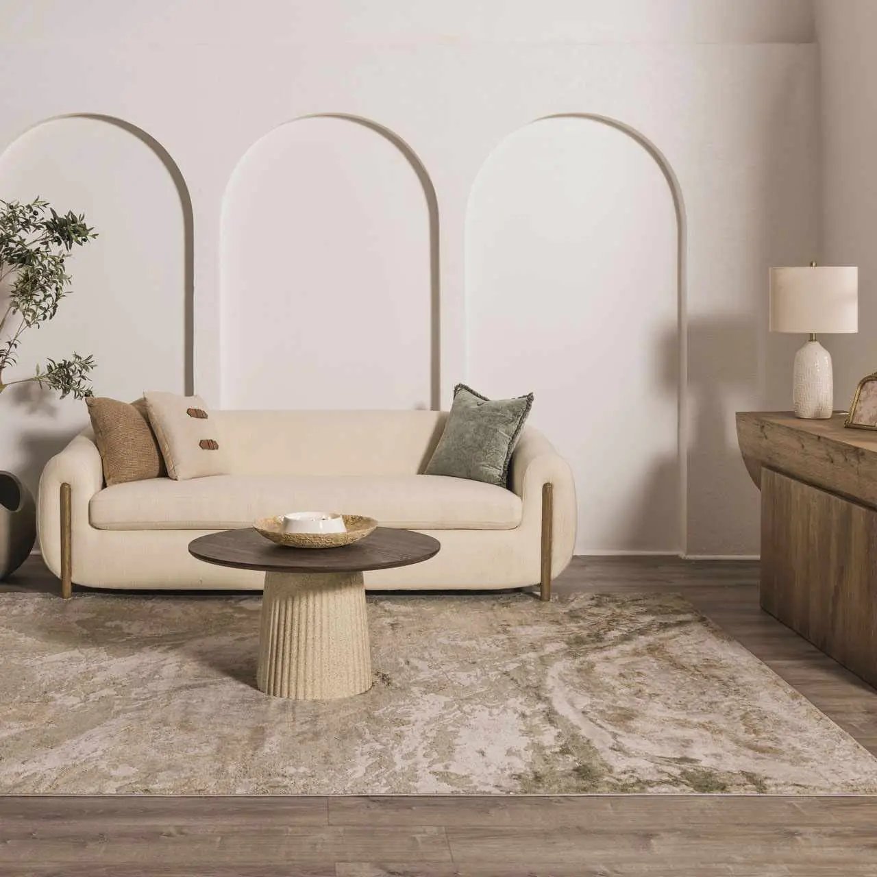 Lively Marble Green Area Rug by Boutique Rugs