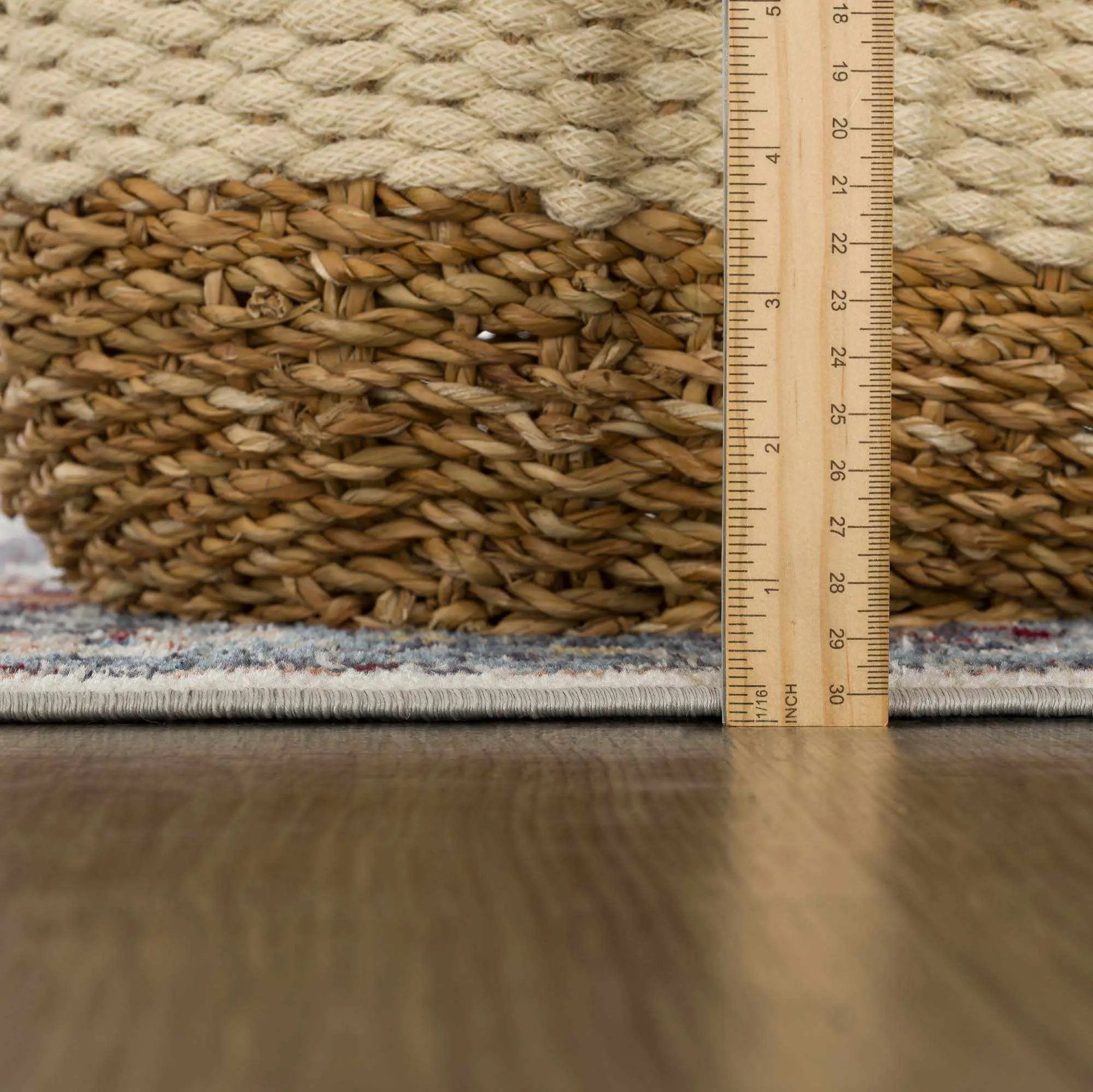 Cabacungan Blue & Rust Washable Area Rug - Clearance by Boutique Rugs