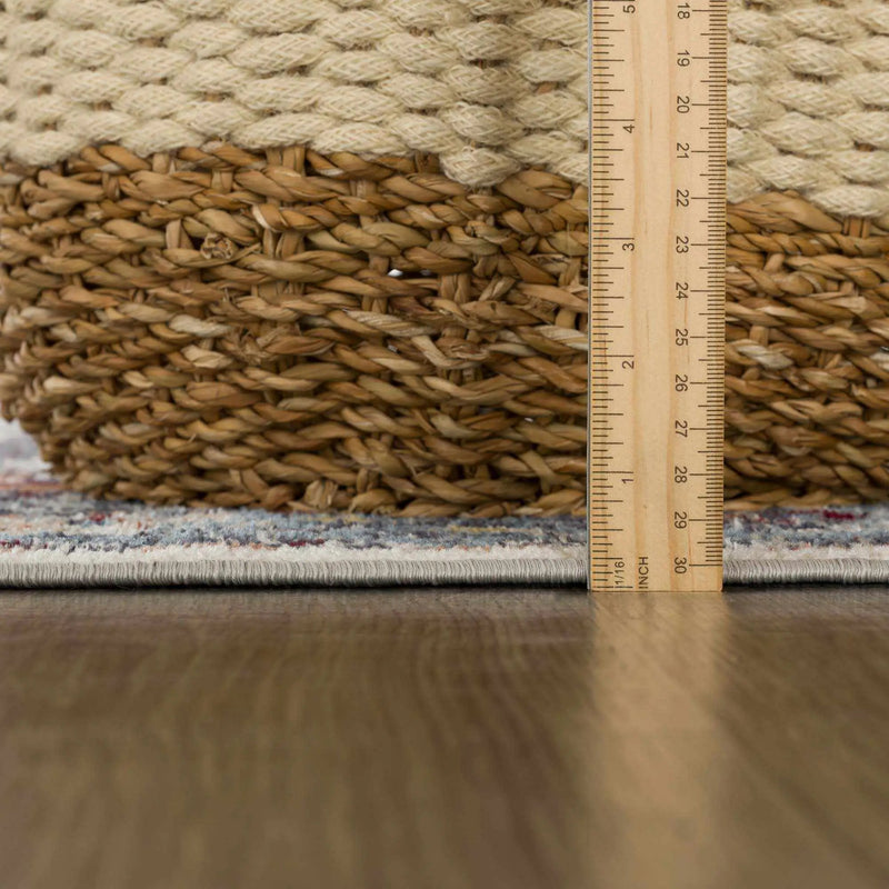 Cabacungan Blue & Rust Washable Area Rug - Clearance by Boutique Rugs