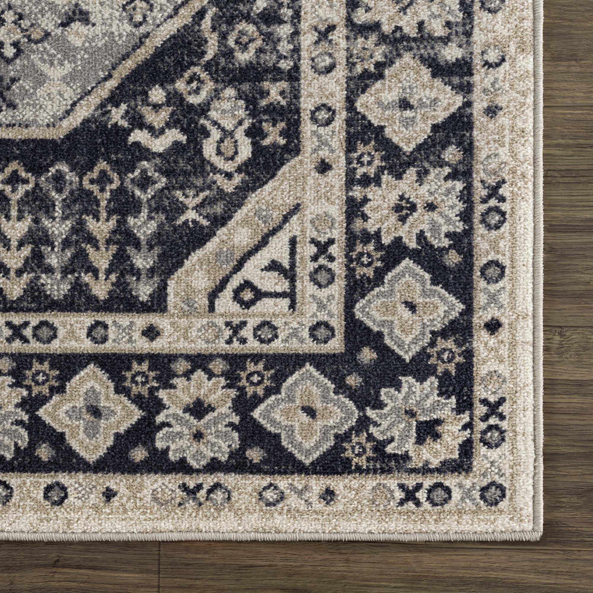 Cabacungan Cream & Gray Washable Area Rug - Clearance by Boutique Rugs