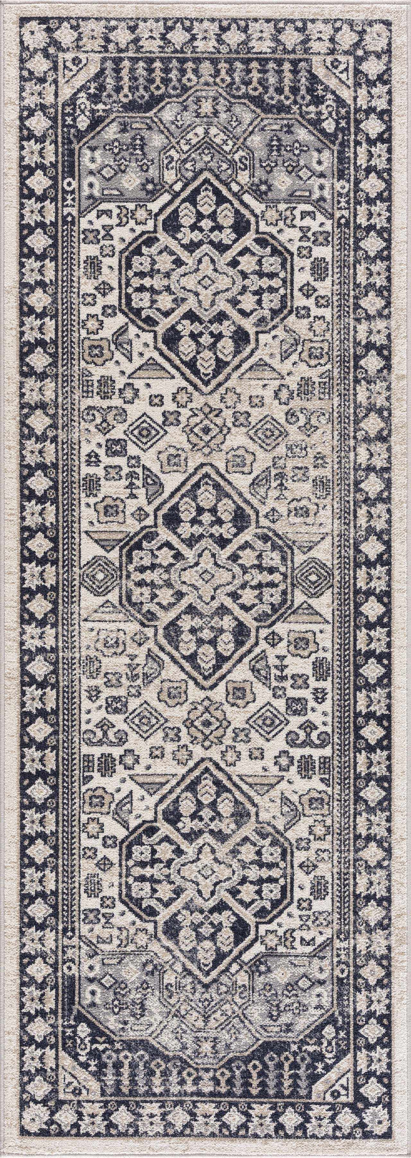 Cabacungan Cream & Gray Washable Area Rug - Clearance by Boutique Rugs