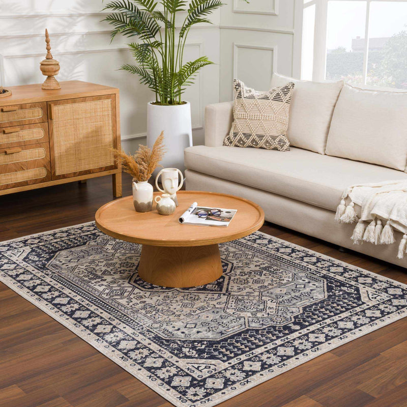 Cabacungan Cream & Gray Washable Area Rug - Clearance by Boutique Rugs