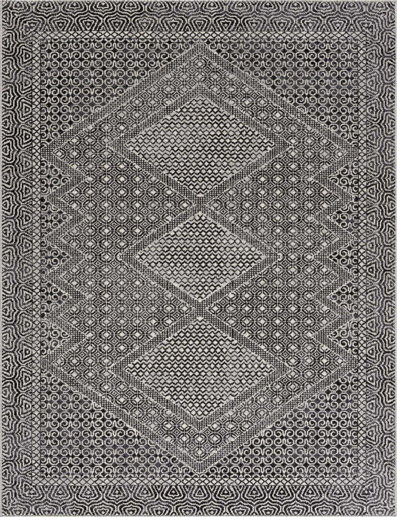 Coledale Black & White Washable Rug - Clearance by Boutique Rugs