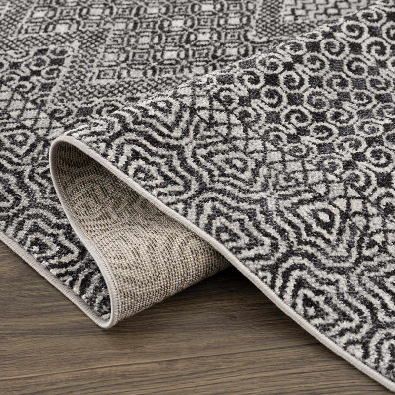 Coledale Black & White Washable Rug - Clearance by Boutique Rugs
