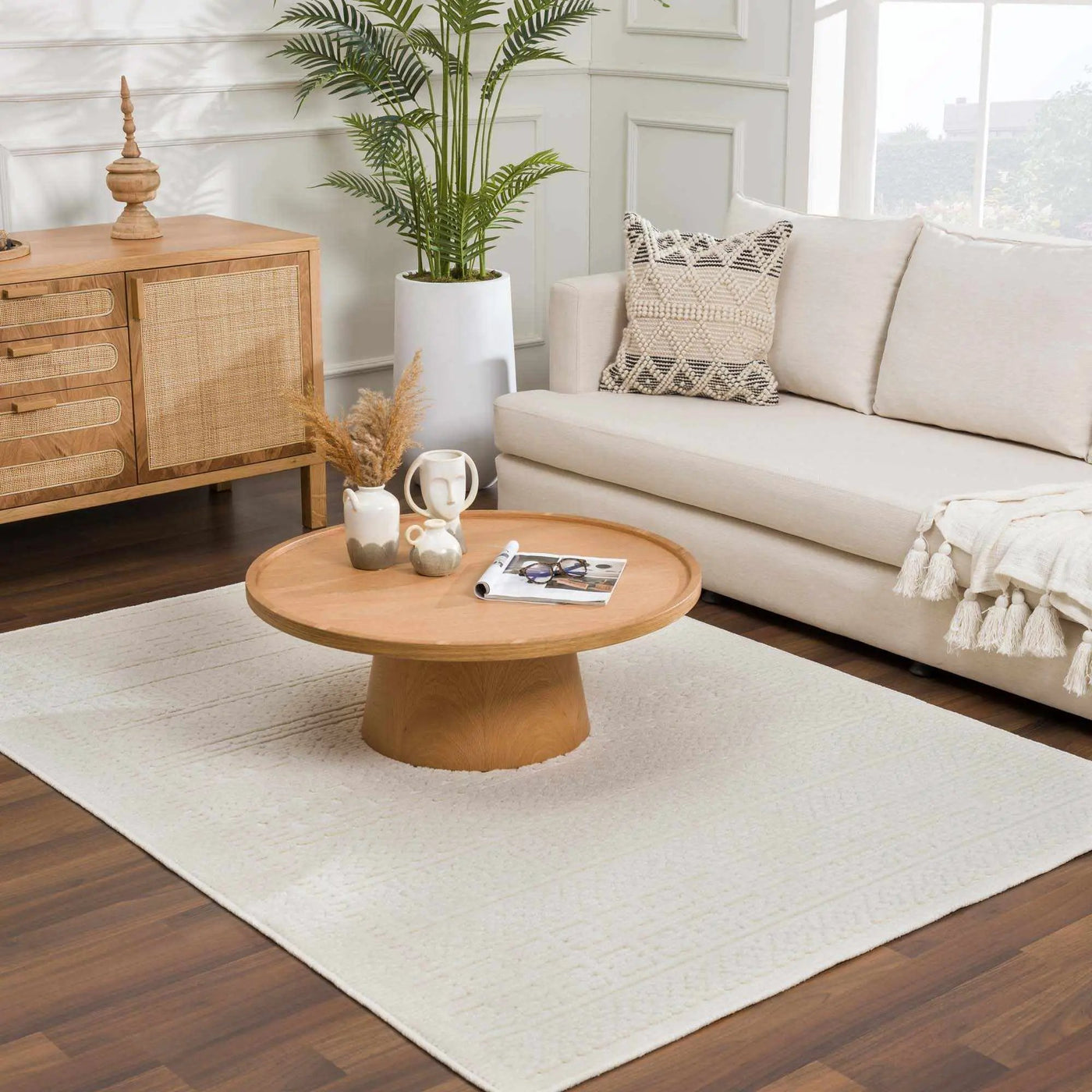 Bahar Cream Washable Area Rug by Boutique Rugs
