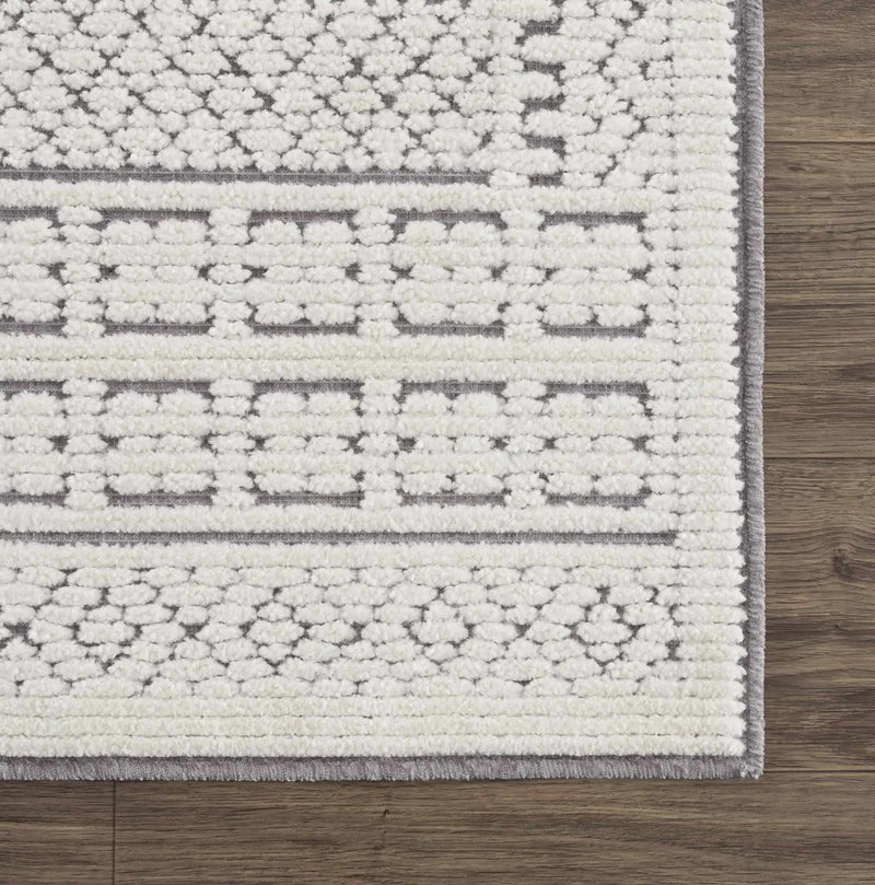 Bahar Cream & Gray Washable Area Rug - Clearance by Boutique Rugs