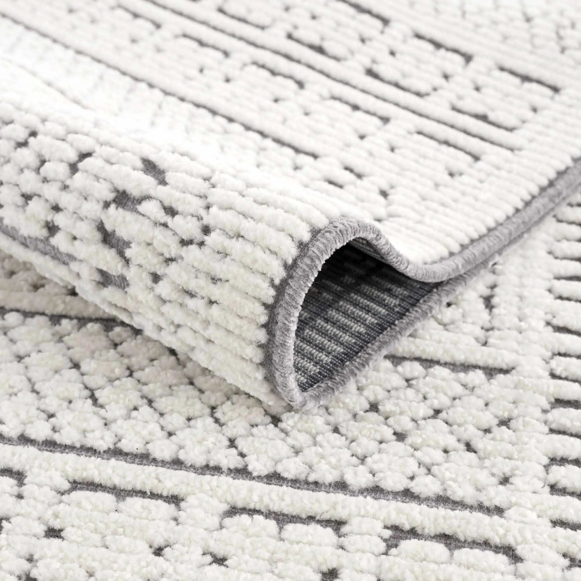 Bahar Cream & Gray Washable Area Rug - Clearance by Boutique Rugs