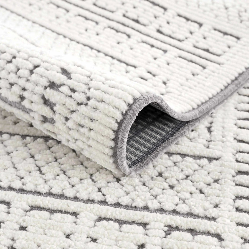 Bahar Cream & Gray Washable Area Rug - Clearance by Boutique Rugs