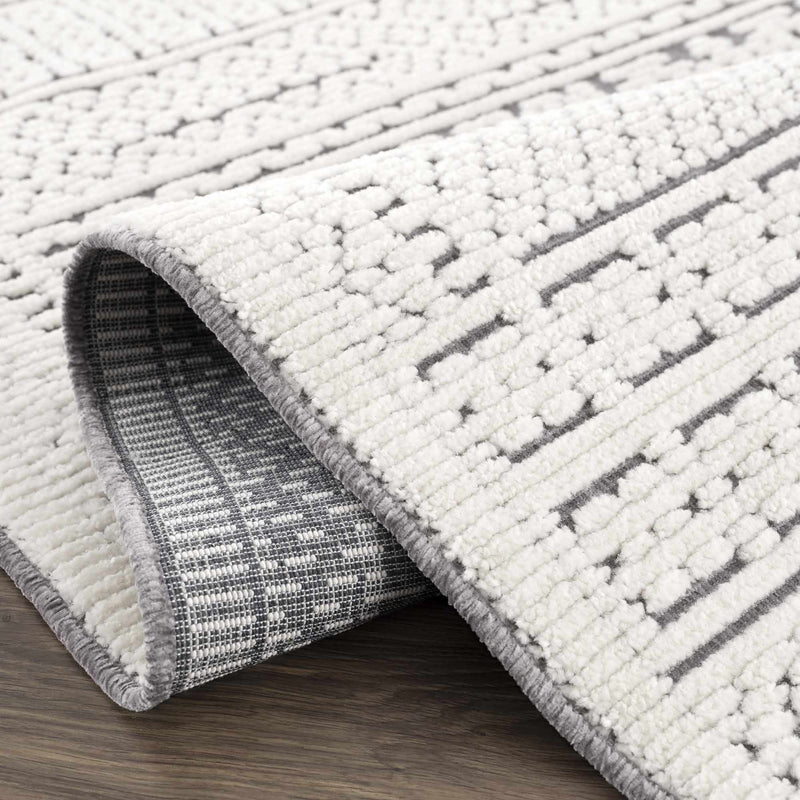 Bahar Cream & Gray Washable Area Rug - Clearance by Boutique Rugs