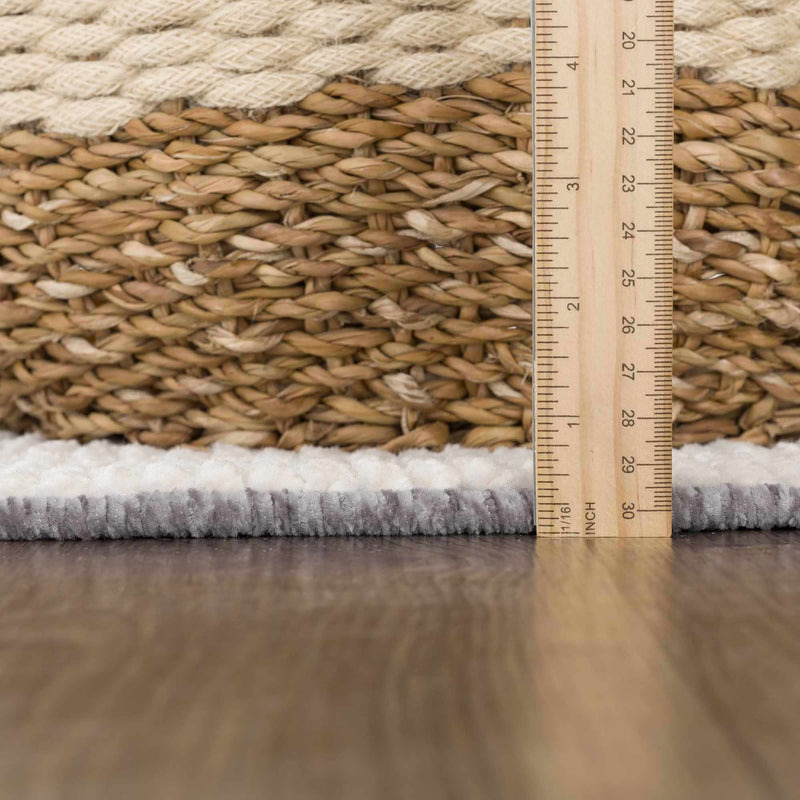 Bahar Cream & Gray Washable Area Rug - Clearance by Boutique Rugs