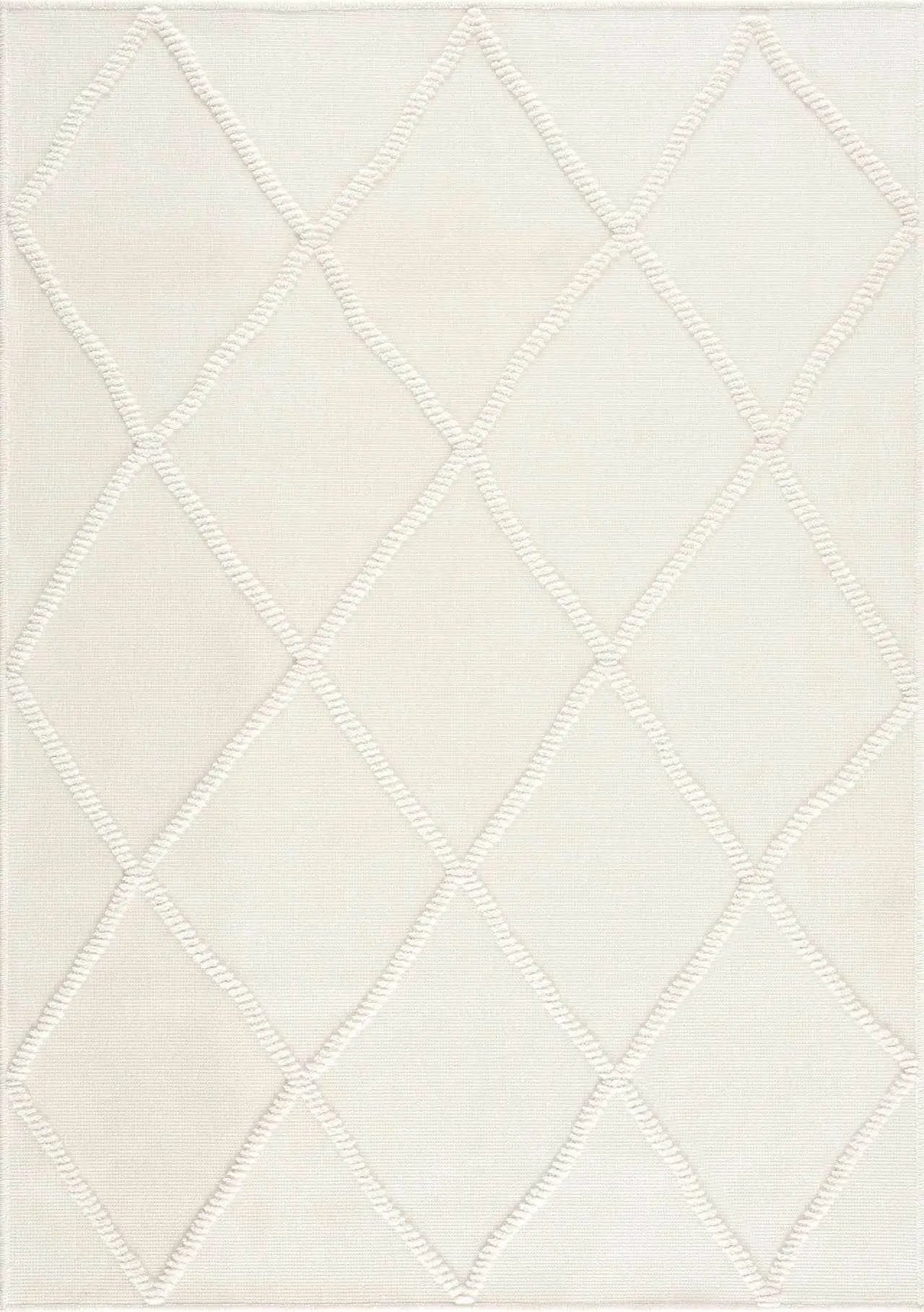Amani White Washable Rug - Clearance by Boutique Rugs