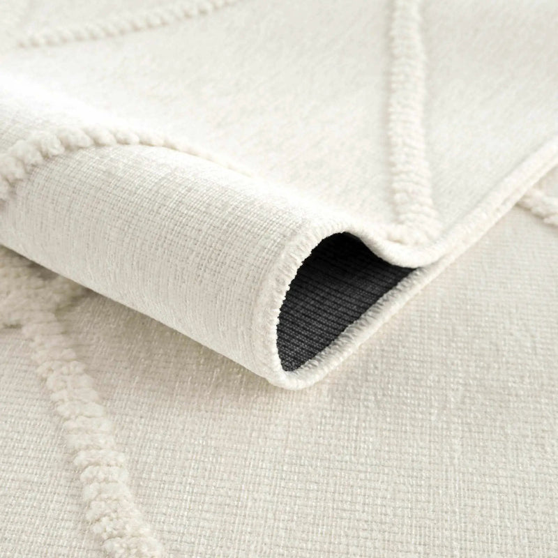 Amani White Washable Rug - Clearance by Boutique Rugs